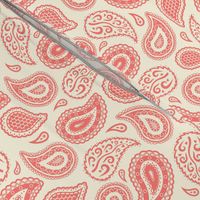 Paisley Meadow - Buttercream and Coral