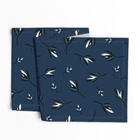 Birds of paradise flowers tropical bikini beach and summer design dark blue winter JUMBO