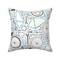 Bike Parts, Cycling Pattern in blue!
