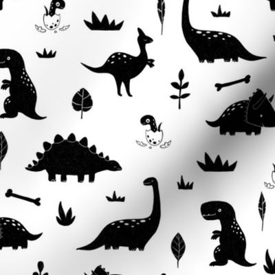 Dinosaurs in black