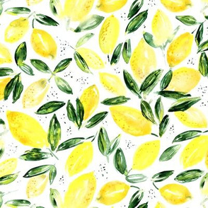 So luscious lemons, watercolor summer print