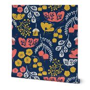 Daydream Garden {Coral/Navy} medium