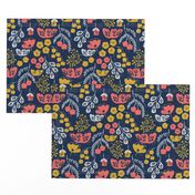 Daydream Garden {Coral/Navy} medium