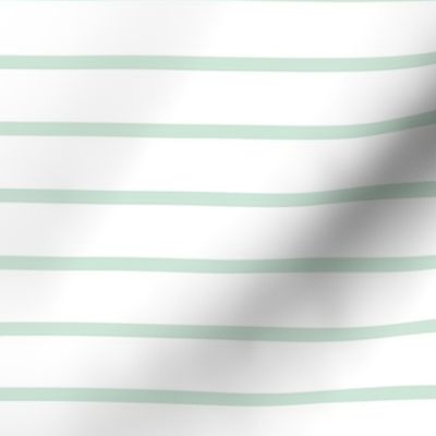 Mint Stripes on White