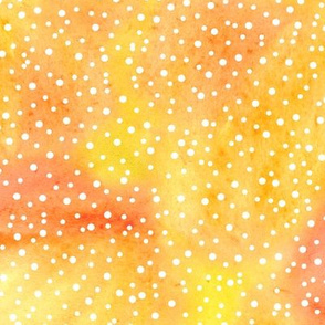 Watercolor Scattered Dots - Orange