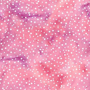 Watercolor Scattered Dots - Pink