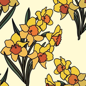 Daffodils on cream