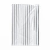 Navy pinstripe on white