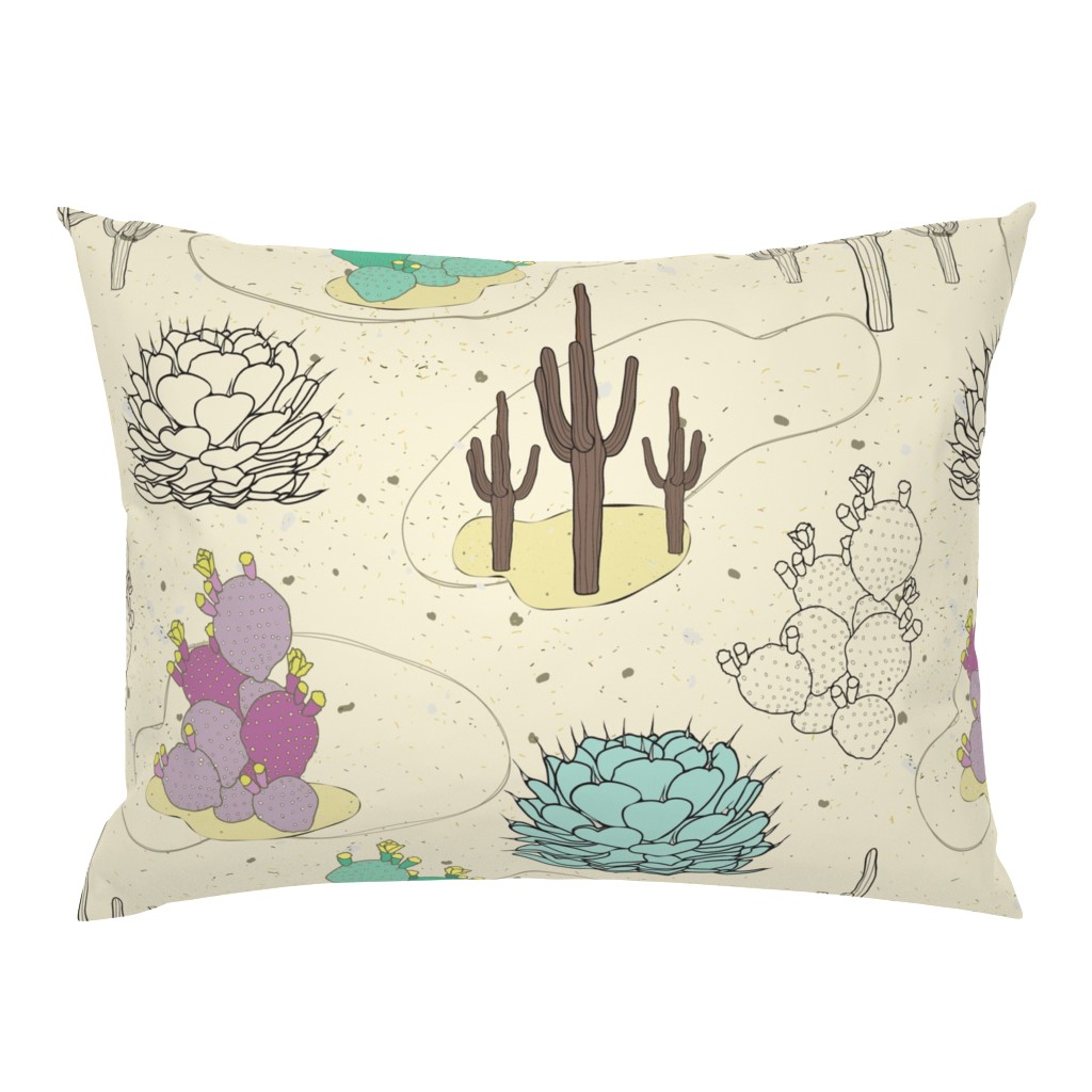 Desert Cactus - on Sweetcorn Background