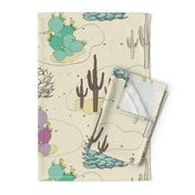 Desert Cactus - on Sweetcorn Background