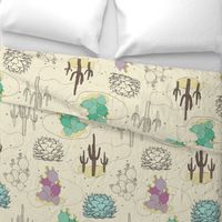 Desert Cactus - on Sweetcorn Background