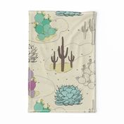 Desert Cactus - on Sweetcorn Background