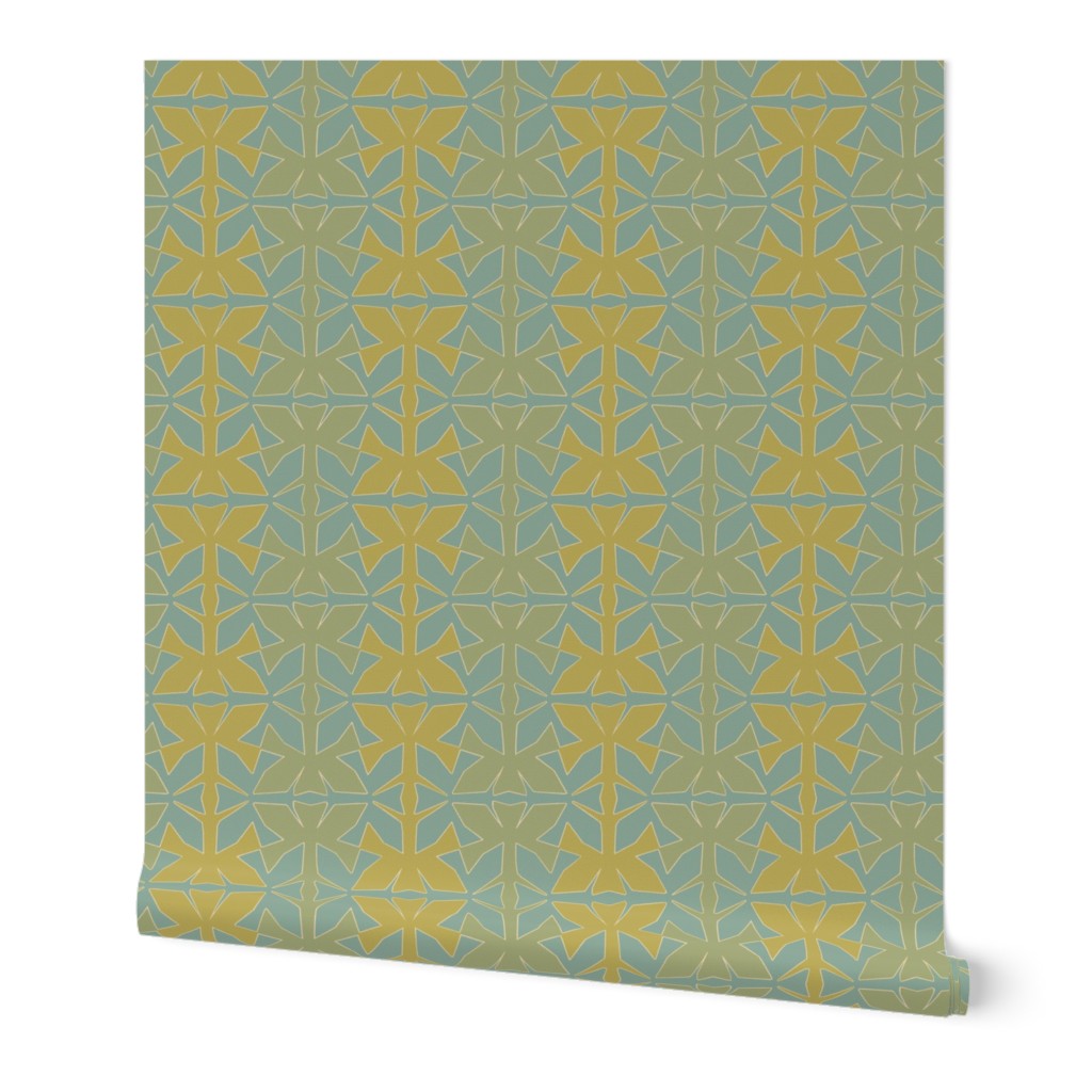 lotus-tessellate_mustard_aqua