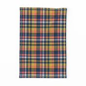 LCP_Blue, Gold & Coral Plaid, Large