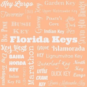 Florida Keys, peach and white