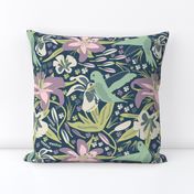 Whimsical Lilies - Hummingbird 