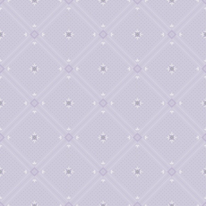 April Bandana: Violet & Sage Geometric Tile