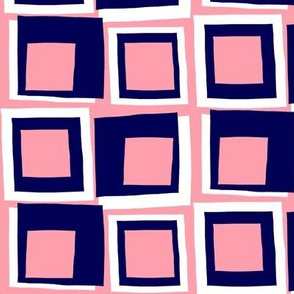 Dimwitted Displacement / pink,blue,white  