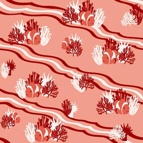 Coral Reef in Shades of Coral