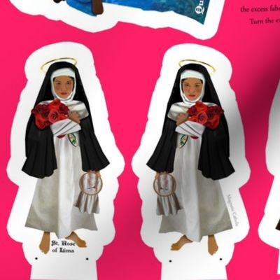 Pocket Saints - Famous Females 5 cut and sew 27 x 18 inches