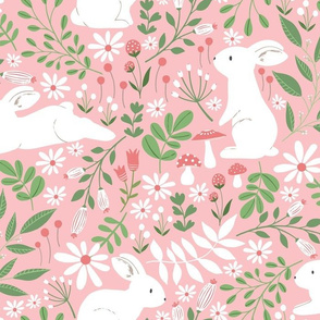 Spring Bunnies in pink