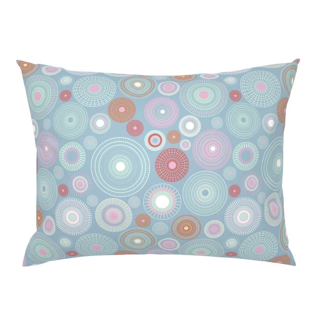 concentric circles light blue and pink