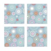 concentric circles light blue and pink