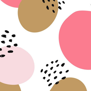 Abstract pattern with dots, shapes ,rounds and countours