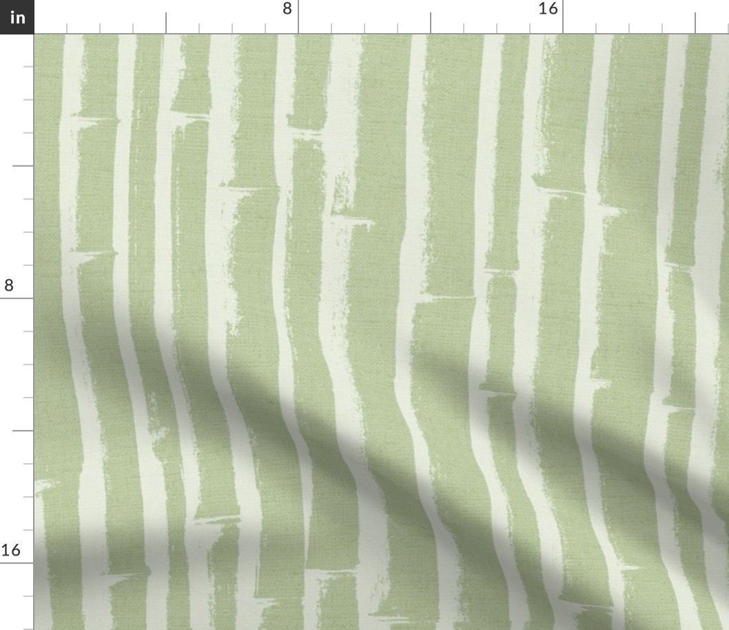 BoHo Bamboo Grasscloth Wallpaper- Moss/White - LARGE