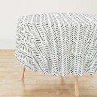 black and white inky vertical herringbone | large scale