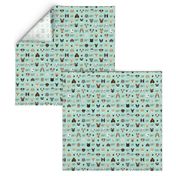 adopt don't shop fabric - pet adoption fabric, adopt a dog, adopt a cat, cat, fabric, dog fabric -mint