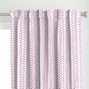 pink inky vertical herringbone | large scale