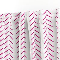 pink inky vertical herringbone | large scale