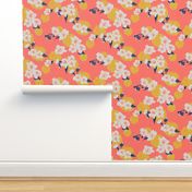 Cherry Blossom Dots - Coral