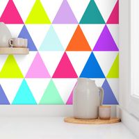 Modern Bright Triangle Quilt Wholecloth