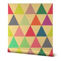 Modern Bright Triangle Quilt Wholecloth