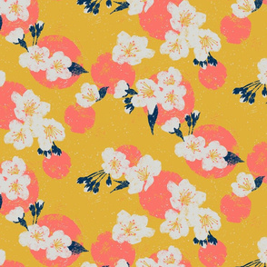 Cherry Blossom Dots - Yellow