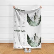 Adventure Awaits // Mountain Trek Baby Milestone Blanket Fabric