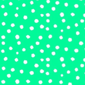 Painted Polka Dot //Electric Mint
