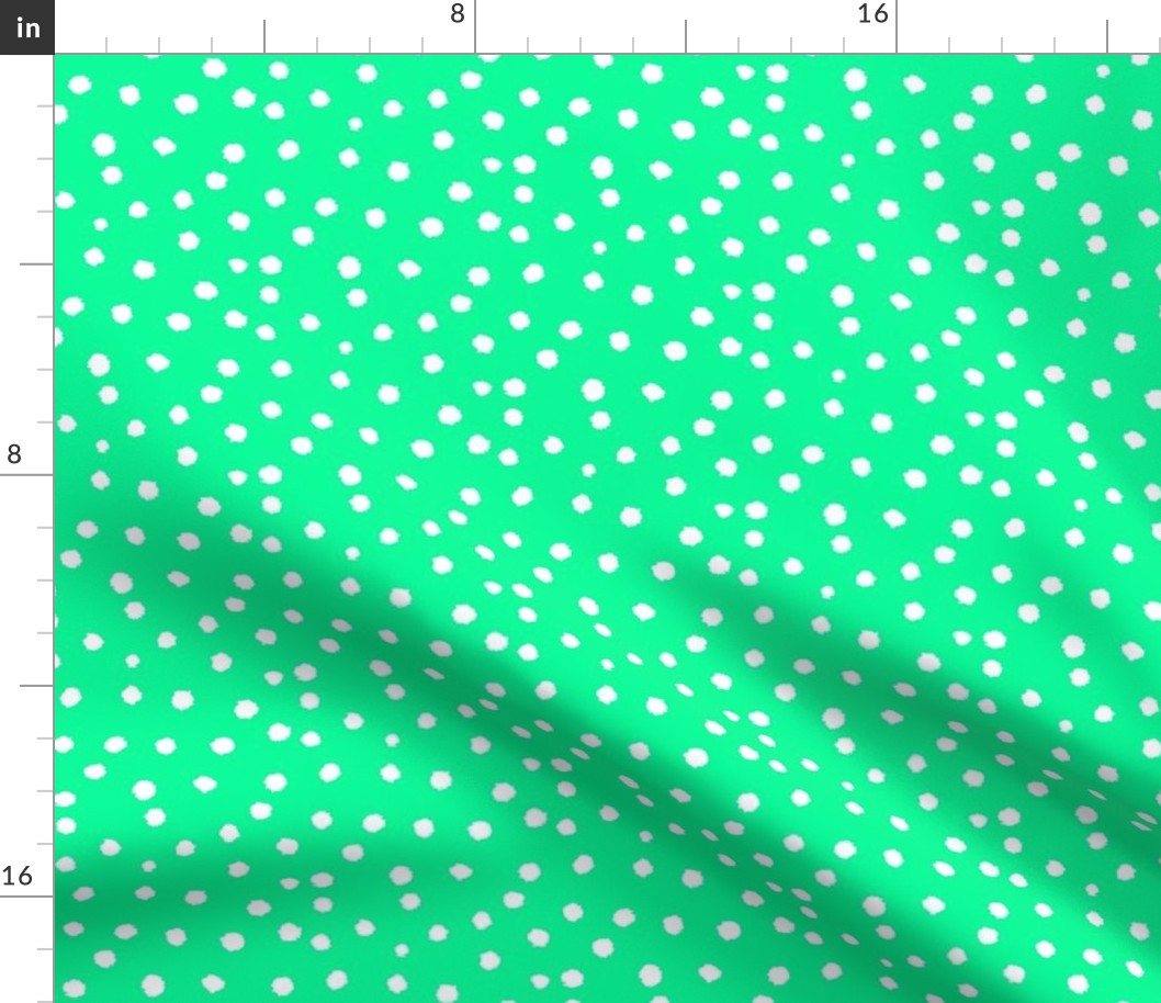 Painted Polka Dot //Electric Mint