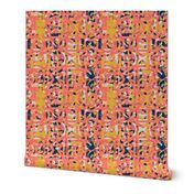 large scale boho batik living coral