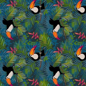 Toucans Colorful Small Rotated