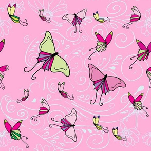 Butterflies & Flowers small