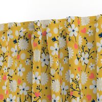 Dancing Blossom - Yellow (large print)