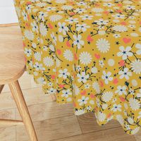 Dancing Blossom - Yellow (large print)