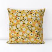 Dancing Blossom - Yellow (large print)