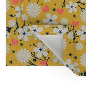 Dancing Blossom - Yellow (large print)