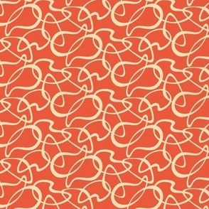 Orange Mid Century Abstract Shapes