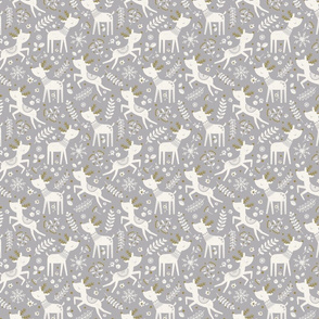 Scandi Reindeer Grey