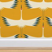 Whooping Crane Migration (24" wingspan wallpaper)- Sunshine - Larger